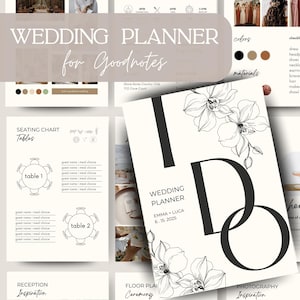 Digitaler Hochzeitsplaner für Goodnotes 500+ Page Hochzeitsplaner iPad Hochzeitsplaner Hyperlinked Digitaler Planer Hochzeitsplaner Download
