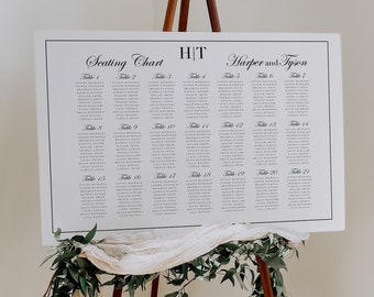Wedding Seating Chart Template Modern Minimalist Seating Chart Boho Wedding Sign Editable Seating Plan Sign Printable Templett a100