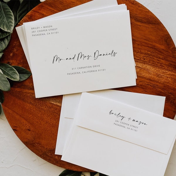 Envelope Address Template for Wedding Invitation Printable Addressed Wedding Invitation Envelopes, Editable, DIY, A7, A6, A1, A2, A9, A7.5