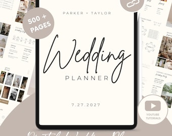 Goodnotes digitale bruiloftplanner 500+ pagina&#39;s bruiloftplanner bundel iPad bruiloftplanner bruiloft download hyperlinked digitale planner