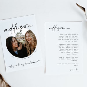 Bridesmaid Proposal Invitation Will You Be My Bridesmaid Photo Card Photo Bridesmaid Proposal Wedding Boho Bridesmaid Proposal Bridal Party