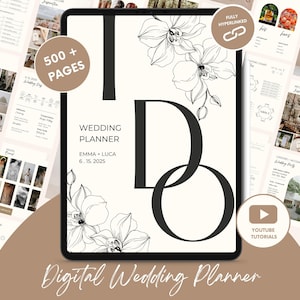 500+ Pages Digital Wedding Planner Goodnotes Wedding Planner Bundle iPad Wedding Planner Hyperlinked Digital Planner Wedding Download