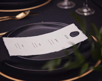 Black & White Menu for Wedding Reception Editable Canva Template Instant Download DIY Printable Menu