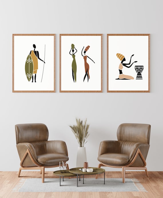 Set Of Three Tribal Ilration Print Wall Art African Uk - Tribal Wall Art Uk Set Of Three Tribal Ilration Print Wall Art African Uk - Tribal Wall Art Uk