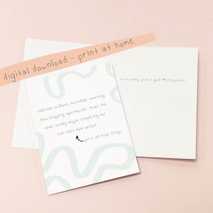 Lady Gaga Quote, Talented Brilliant Incredible, Fun Digital Download Greeting Card