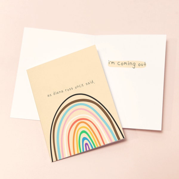 Diana Ross "I'm Coming Out" Greeting Card, LGBT+ Greeting Card, Coming Out Card