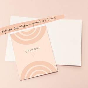 You Are Loved Greeting Card, LGBT+ Digital Download Greeting Card, Coming Out Card