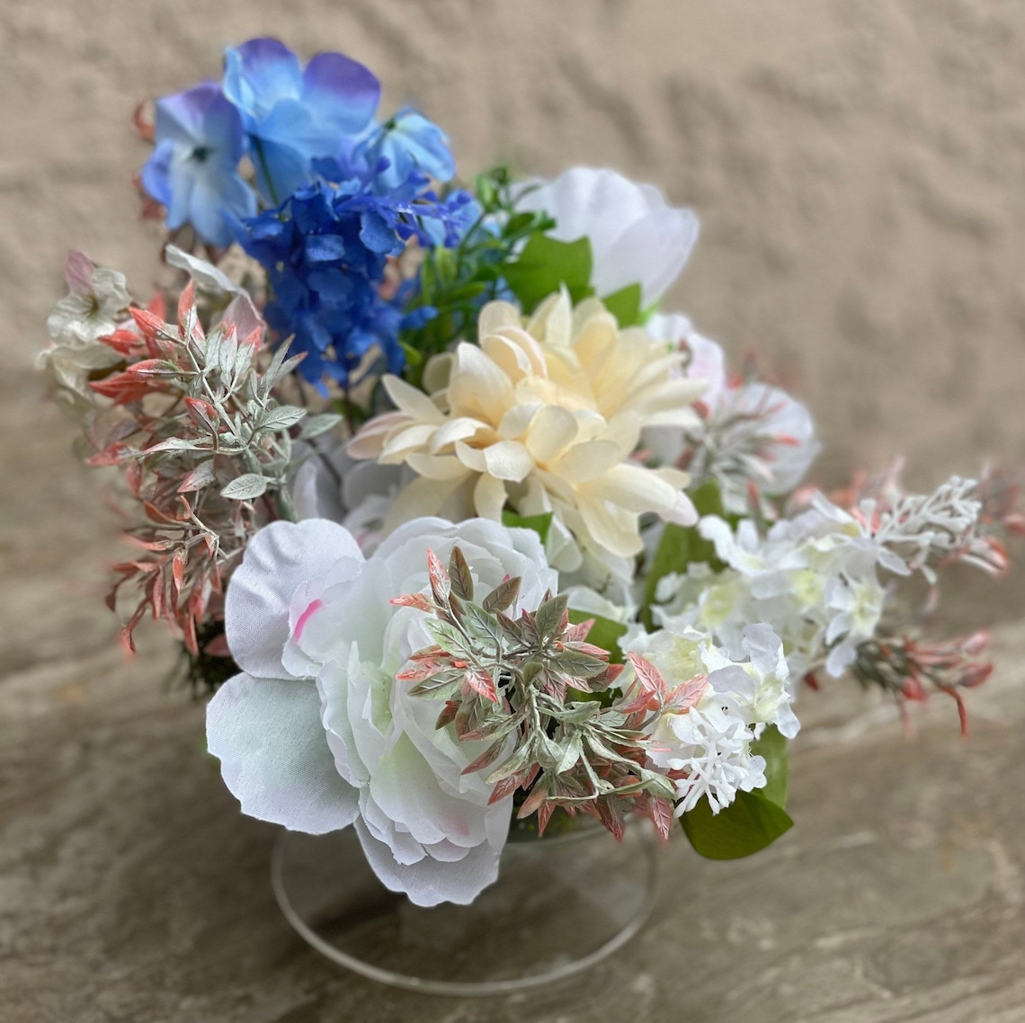 Father day Silk flowers arrangement gift/home warming Etsy