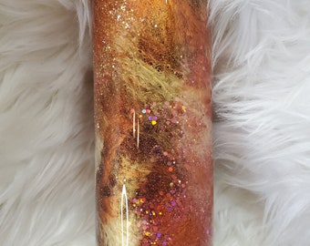 20oz skinny glitter swirl tumbler | handmade Christmas gift