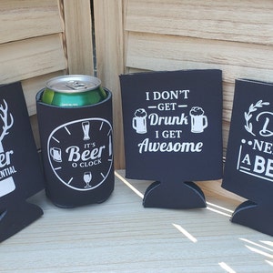 drink koozies beer theme, fits regular cans bottles, protects hands from cold drinks drink wrap, drink holder