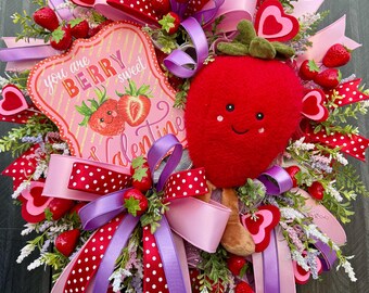 Strawberry Valentine’s Day Wreath