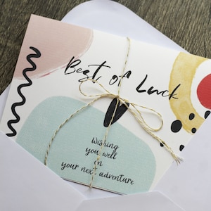 Das beste Glück, druckbare Karte, Instant Download, digitale Good Luck Karte, Graduierung Saderkarte