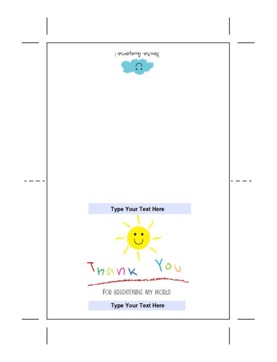 Printable Card, Editable PDF File, Thank You Card, Instant Download ...