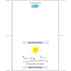 Printable Card, Editable PDF File, Thank You Card, Instant Download ...