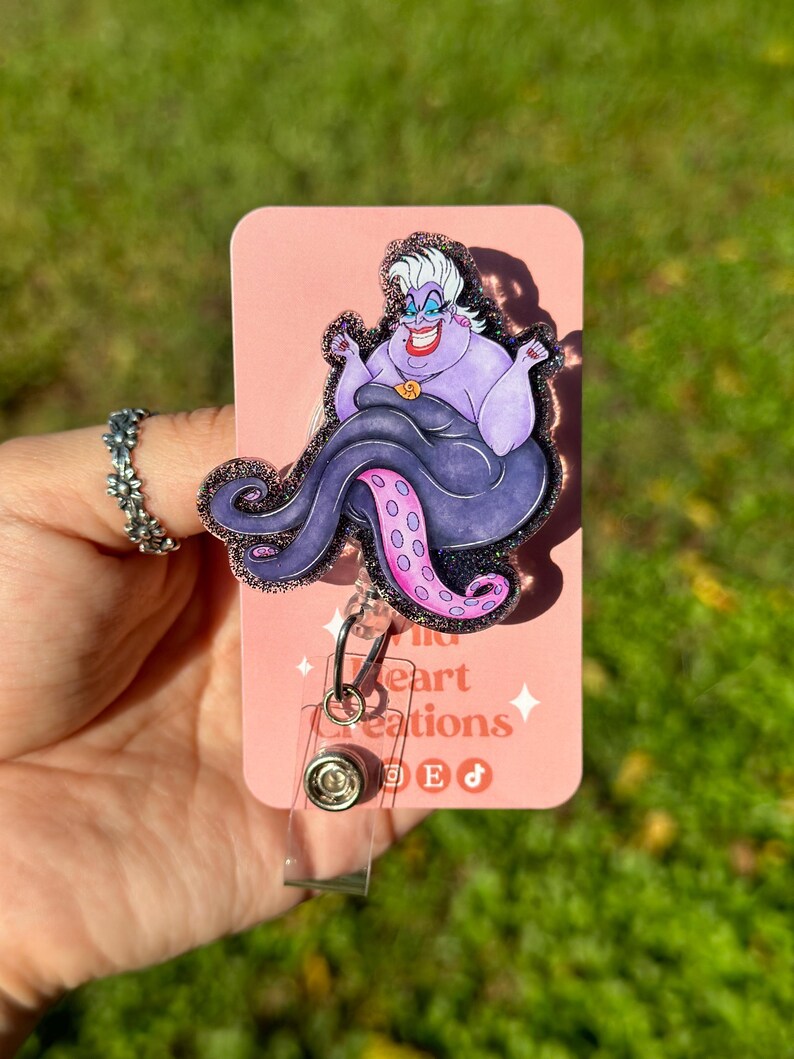 Villian Badge Reel Badge Holder Swivel ID Holder Work Badge Reel Etsy