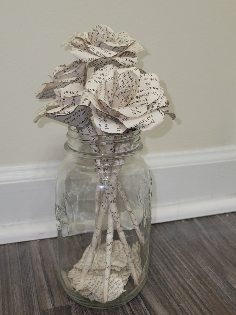 Book Roses - Etsy