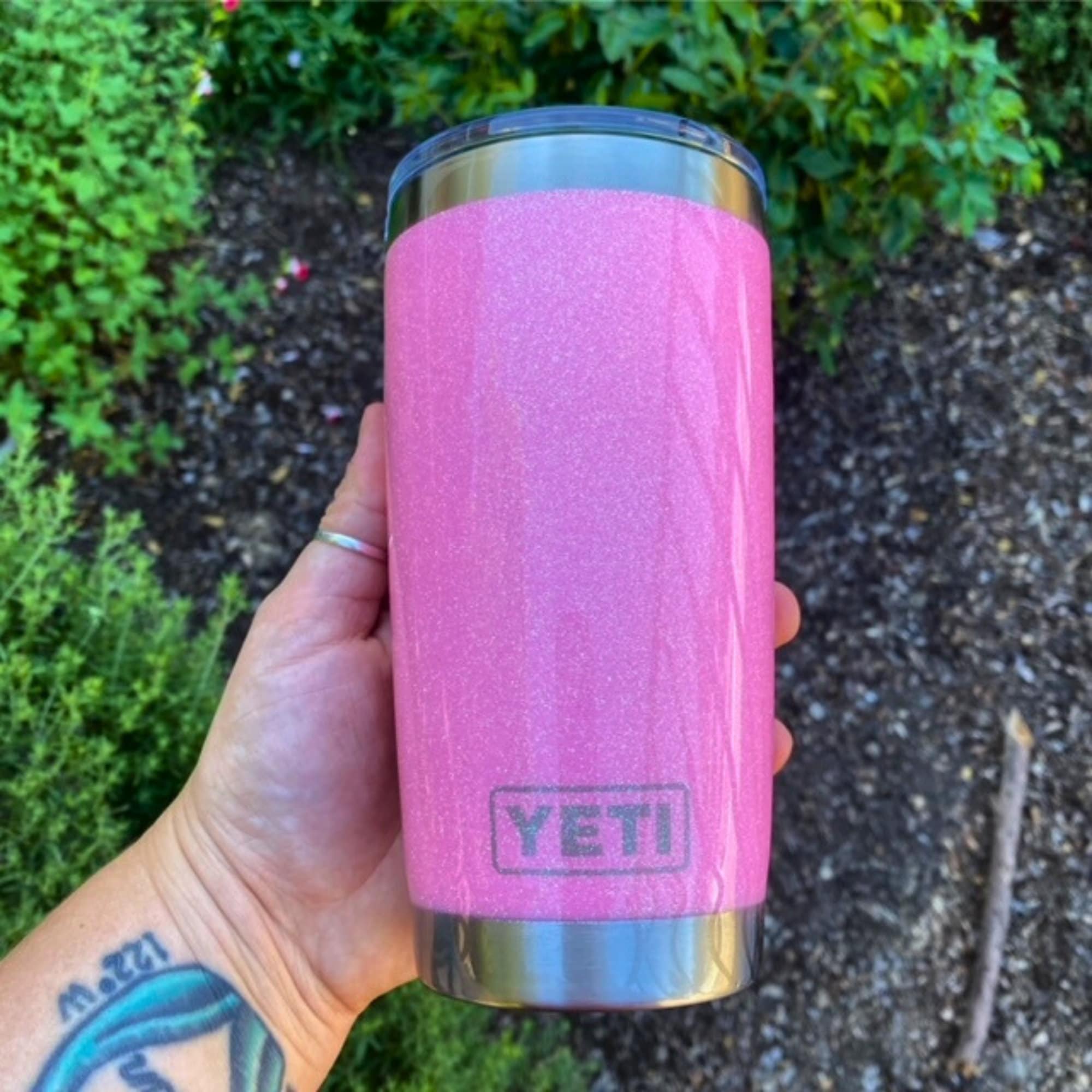 Sunflower Themed YETI Tumbler in RAL 3015 (Light Pink)