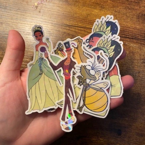 Pack d'autocollants Princesse et la grenouille