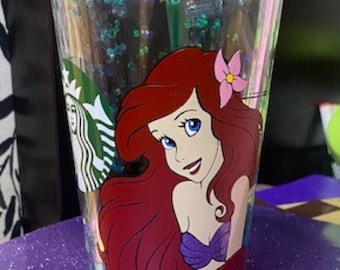 Little Mermaid Snow Globe Starbucks tumbler