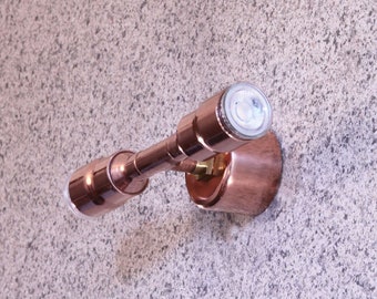 Aplique de pared de cobre, lámpara de pared doble, lámpara led, luz minimalista montada en la pared, aplique industrial de 2 luces, lámpara de noche, foco