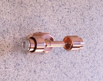 Aplique de pared de cobre, lámpara de pared doble, lámpara led, luz minimalista montada en la pared, aplique industrial de 2 luces, lámpara de noche, foco