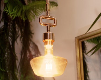 Edle Jugendstil Deckenlampe XXL Eierförmiges Glas Vintage Deko Flur Villa 1900er 