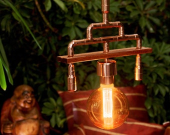 Kronleuchter, Pendelleuchte, Kupferlampe, Kupfer Pendelleuchte, Kupfer Kronleuchter, Kupferleuchter, Deckenleuchte, Hängelampe, Beleuchtung