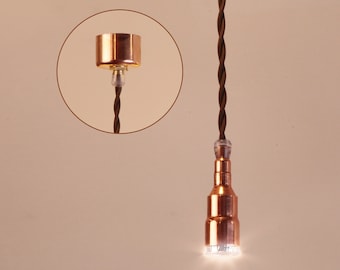 Copper Pendant Light, Copper Ceiling Lamp, Led Light Fixture, Hanging Lamp, Rustic Industrial Lighting, Minimalist Lamp, Mini Spotlight