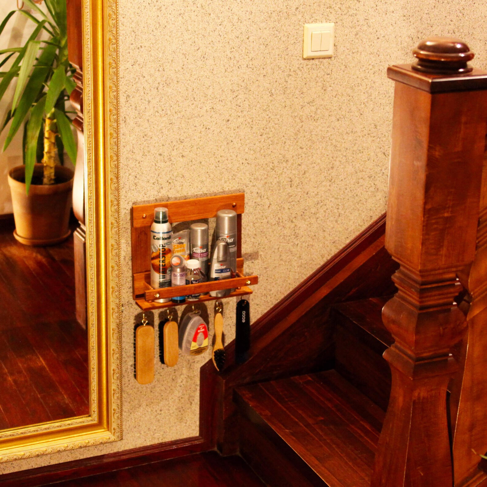 Shoe Shelf Accessory Exclusive Rack for Shoe Shine Brush Holder, Rack ...