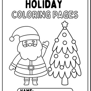 Ausmalbilder Weihnachten | Druckbares Weihnachts-Malbuch für Kinder | Winter Urlaub Aktivität Blätter | Sofort Download