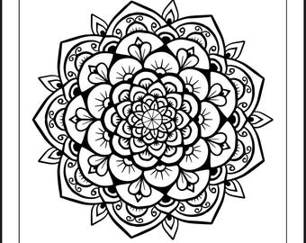 Mandala Coloring Pages | Printable Mandala Coloring Book for Relaxation | Stress Relief Art | Instant Download