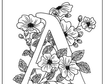 Alphabet Coloring Pages for Kids | Printable ABC Worksheets | Learn Letters Coloring Book | Instant Download
