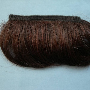 Chestnut Self Adhesive Transferable Hair Fringe, Hair Piece, Hair Bangs for Hair Loss, Wig Alternative
