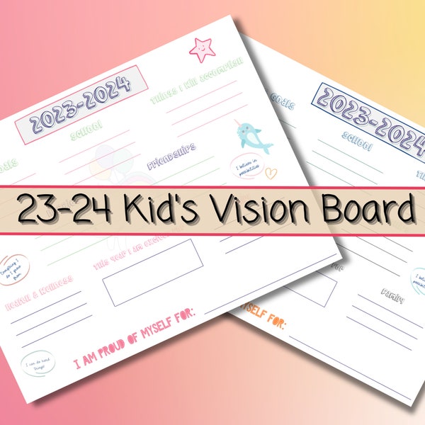 Vision Board Printables - Etsy