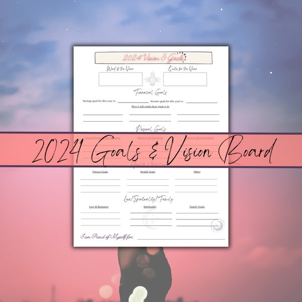 Goal Setting Vision Board - Etsy