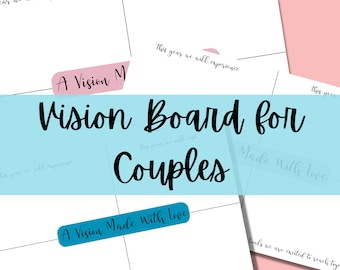 Vision Board Kit for Couples | Date Night Idea for Couples | Valentine's Day Activity | Vision Board Printable