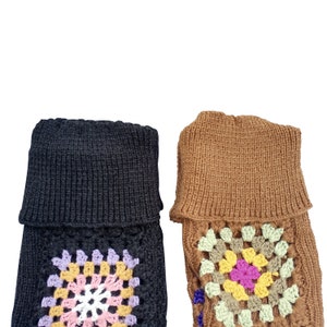Granny Square Socks, Crochet Knee High Socks, Crochet Thigh, Boot Socks ...