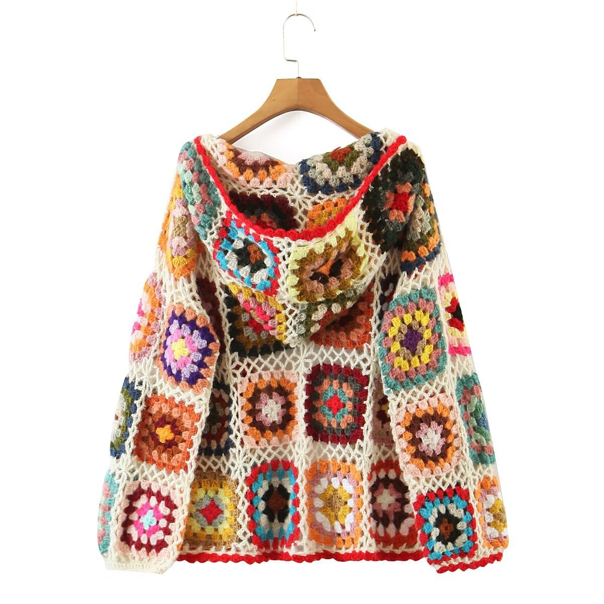 Granny Square Crochet Cardigan Handmade Crochet Jacket Etsy UK