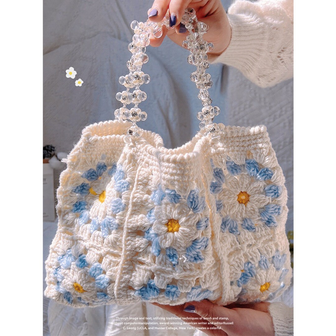 White Crochet Handbag Handmade Crochet Bag Crochet Purse - Etsy