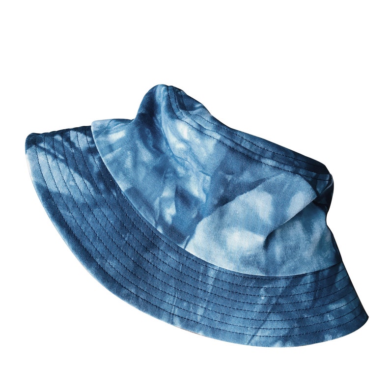 Tie Dye Bucket Hat Navy Denim Blue