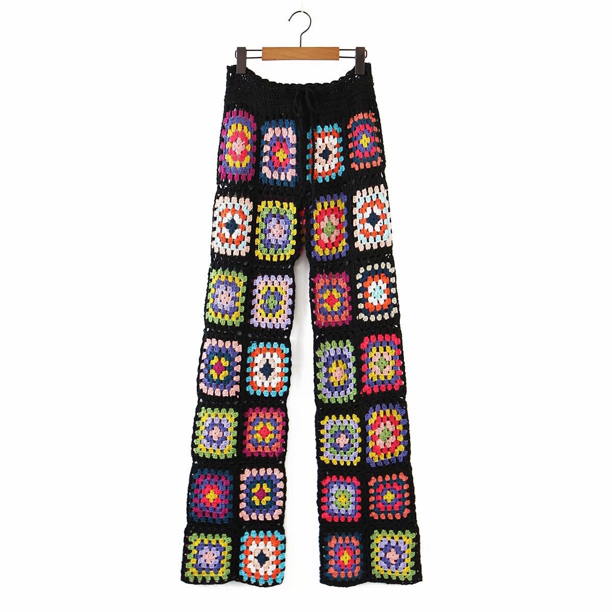 Crochet Pants Handmade Crochet Pants Granny Square Pants Etsy
