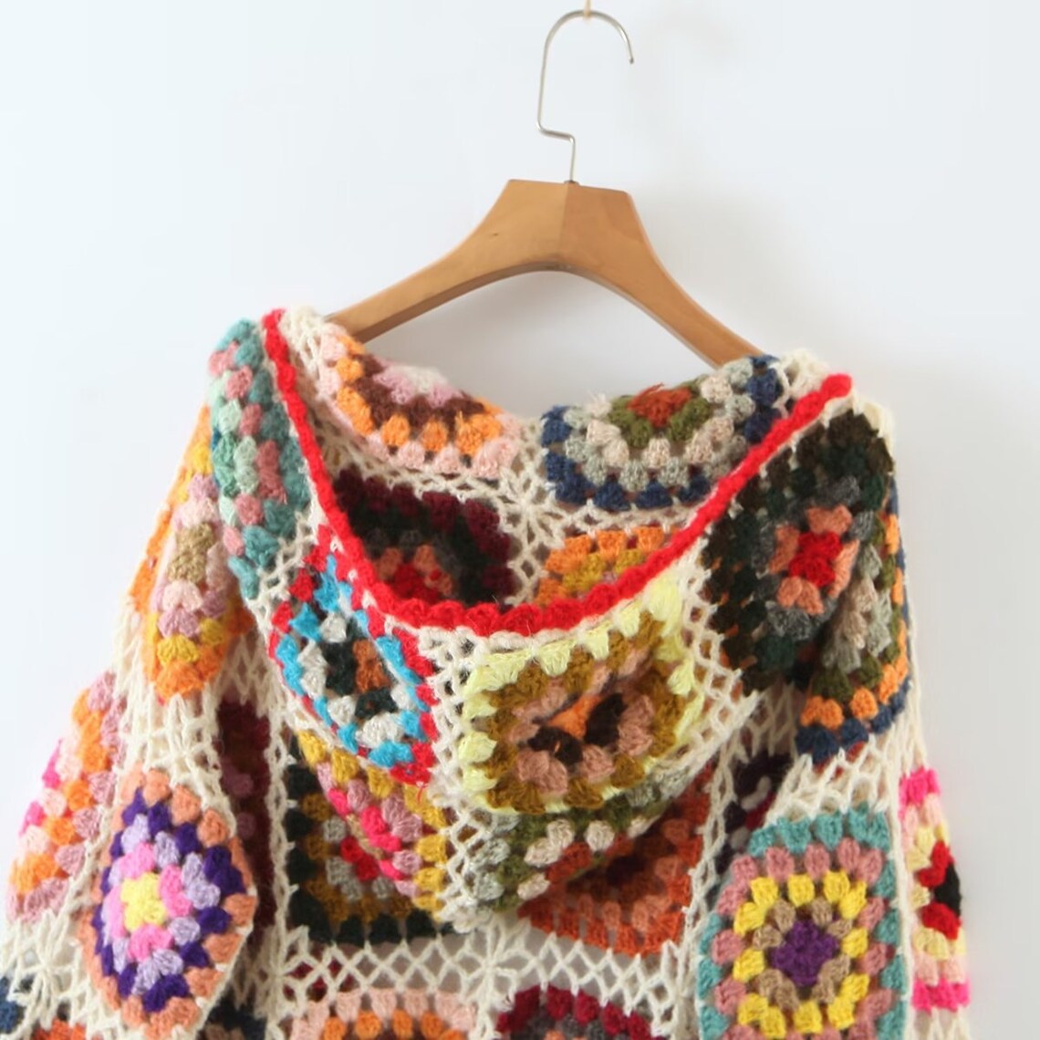 Granny Square Crochet Cardigan Handmade Crochet Jacket Etsy