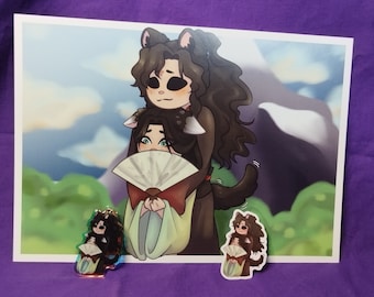 Kat/hond Bingqiu svsss sticker/sleutelhanger/afdruk