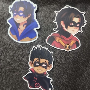 Batboys vinyl stickers NightWing Red Hood Red Robin