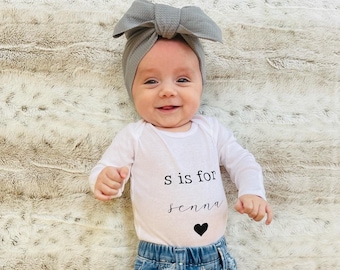 B is for Baby/ Personalized Baby Onsie/ Printable Graphics/Baby Shower Baby Gift Newborn