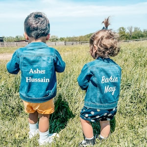 Custom Name Baby Denim Jacket: Personalized Toddler Gift
