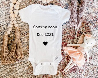 Baby Announcement Onsie/ Custom Design Baby Onsies Personalized Baby Shower Baby Gift Newborn
