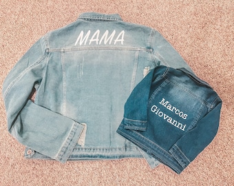 MAMA and me matching jackets(set of 2 jackets), customizable jackets, baby name jacket