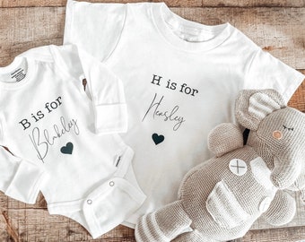 B is for Baby, Personalized toddler t-shirt, Logo Tee, Custom name, Custom design, personalized t-shirt, baby gift, baby shower