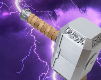 Mjolnir Hammer 3D Printed MTG Commander Deckbox with Runic Dice Set Works for Pokemon Yu-Gi-Oh! trading card games